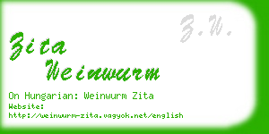 zita weinwurm business card